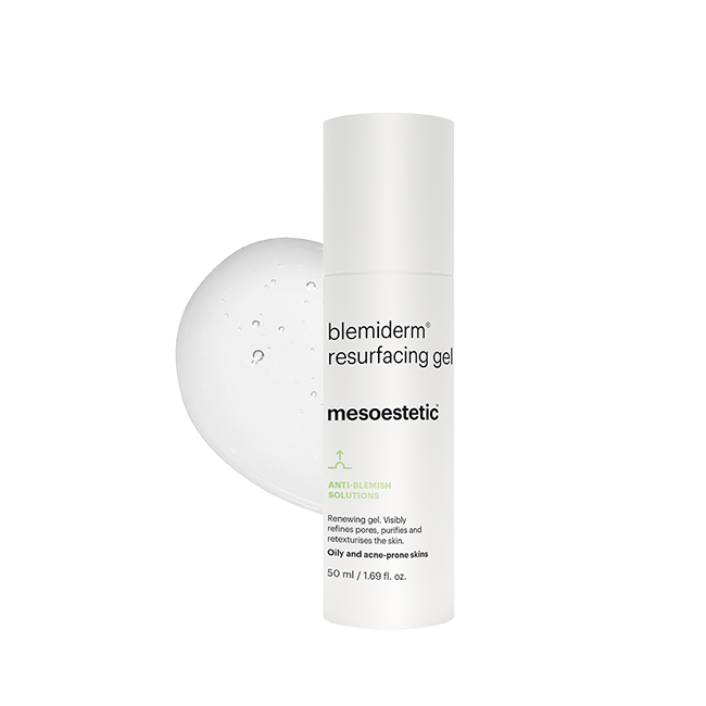 Gel à l'acide Salicylique et Glycolique Restructurant et qui affine les pores | Blemiderm® resurfacing gel Mesoestetic