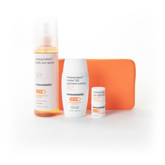 Crème Protection Solaire en kit | Mesoprotech® Mesoestetic incontournables pour une protection solaire intégrale